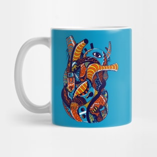 Orange Blue Light Heart Mug